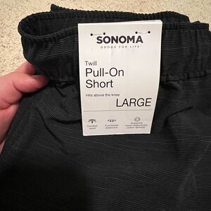 SONOMA Black Twill Pull-On Shorts